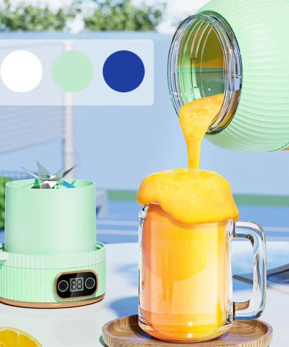Bærbar multifunksjonell juicepresse med digitalt display