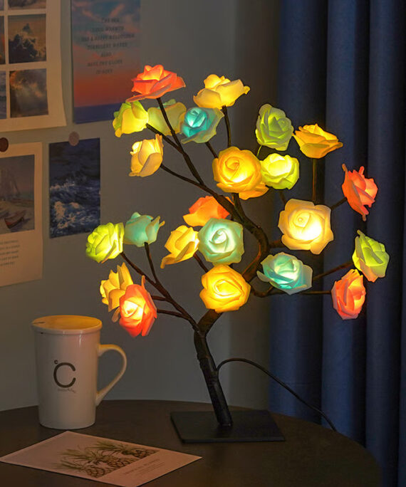 Lampe med rosentre